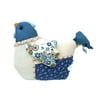 Ganz Stitched Fabric Blue and Tan Rooster Plush Figurine