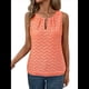 thumbnail image 2 of Camisola Informal con Bordado de Ojales para Mujer, Holgada, Sin Mangas, Cómoda y para Verano. Naranja Rojo M, 2 of 9