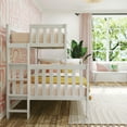 thumbnail image 6 of Max & Lily Solid Wood Bunk Bed, Twin over Full with Ladder on End for Kids, White, 6 of 12