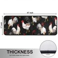 thumbnail image 5 of Kitchen Rugs Sets Of 2,Black Chicken Rooster Pattern Anti Fatigue Kitchen Mat Rugs Non Slip Washable,Decorative Kitchen Floor Mats for Kitchen,Sink,Laundry,17"x47"+17"x47", 5 of 5
