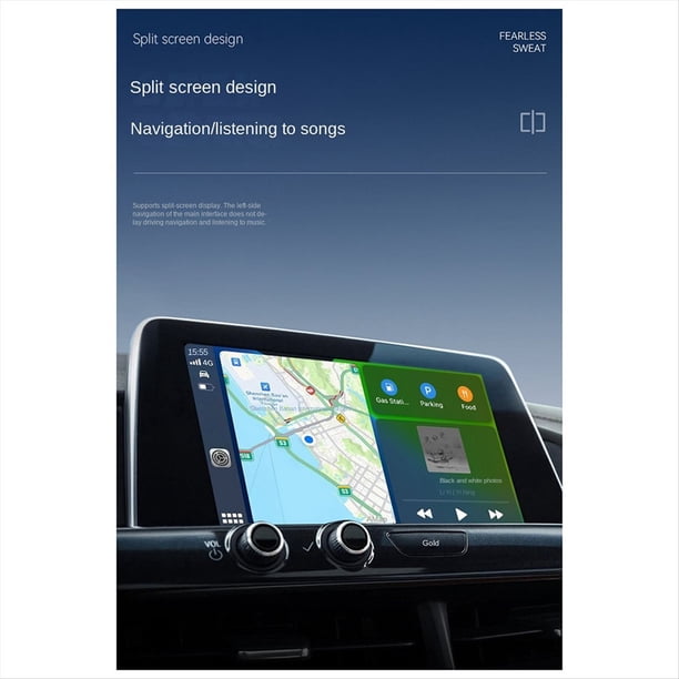 Adaptador Inalámbrico Carplay para Android Adaptador Inalámbrico 2 en 1 Adaptador para Automóvil Convierte Android Auto con Cable en Caja Inalámbrica