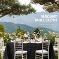 thumbnail image 2 of Elegant Square Table Cloth 54 Inch, Made With Fine Crushed-Velvet Material, Beautiful Ebony - Black Square Tablecloth With Durable Seams, Table Cover Great for Weddings, Parties, Birthdays & Events, 2 of 5
