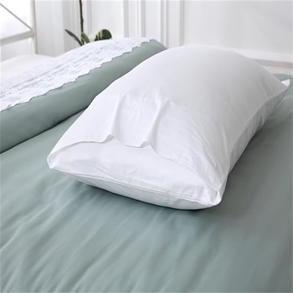 2-Pack White Hollowed Out Lace Pillowcases Battenburg Lace Pillow Shams French Luxury Elegant Look 100% Cotton Standard Size