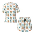 thumbnail image 5 of "Wukai Sea Turtle Women's Pajama Set - Short-Sleeve Top and Shorts with Elastic Waistband and Pockets for Loungewear, Yoga, and Casual Wear-Large, 5 of 8
