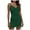 Green, variant on Women Dress Drawstrings Spaghetti Strap V Neck Smocked Satin Mini Dress