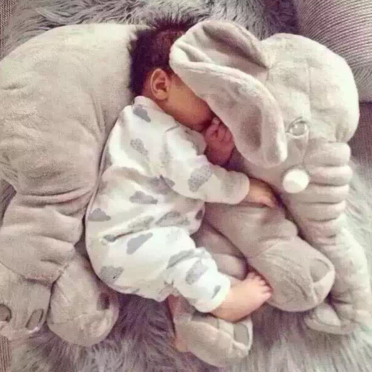 baby soft plush elephant sleep pillow