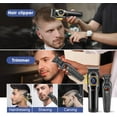 thumbnail image 6 of HIENA PRO Professional Hair Clipper and Trimmer Set, Cordless Hair Clippers Set for Men, Electric Barber Clipper Trimmer Full Kit, USB Rechargeable T-Blade Zero Gap Hair Trimmer with LED Display, 6 of 10