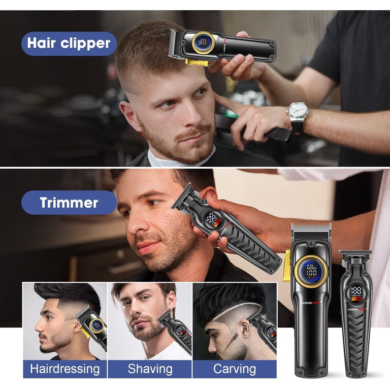 HIENA PRO Professional Hair Clipper and Trimmer Set, Cordless Hair