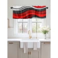 thumbnail image 2 of Valances for Windows Abstract Red Rod Pocket Cafe Window Treatments Valance Curtains for Kitchen Bathroom Laundry Basement Windows 54"x18", 2 of 9