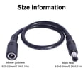 thumbnail image 5 of YIEMEEN 11.8inch Thickened 6.3x3.0mm Male to Female Power Adapter Cable Laptop Charging Wire DC6330 Extension Cord 30cm Length, 5 of 8