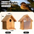 thumbnail image 2 of Casita para pájaros para ventana ANSTEEP de madera tratada contra la intemperie con vista transparen, 2 of 6