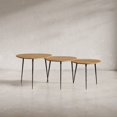 thumbnail image 3 of Jofran Reeves Abstract Contemporary Solid Acacia Wood Nesting End Tables (Set of 3), 3 of 9
