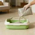 thumbnail image 6 of Kbndieu Semi Enclosed Cat Litter Box with High Sides, Splashs Proof Designs, Open Top Litter Pan Include Scoop Easy Cleaning, 6 of 6