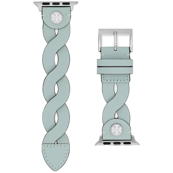 Tory Burch Tbs0111e Blue Braided Leather 38mm-45mm Apple Watch Strap For Womens