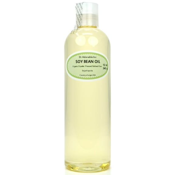 Dr Adorable - 12 oz - Soybean / Soy Bean Oil - Refined 100% Pure Organic Cold Pressed