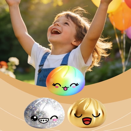 Yannianjz 3Pcs Stress Relief Sensory Ball Large Soft Decompression Dough FidgetToyfor Adults andKids Anxiety Relief Squeeze Ball for Home Office Travel