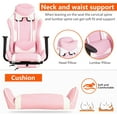 thumbnail image 4 of CL.HPAHKL Ergonomic Gaming Chair with Footrest, High Back Computer Desk Chair for Adults, Racing Office Chair with Lumbar Support & Headrest, PU Leather Swivel Video Game Chair, Pink, 4 of 7