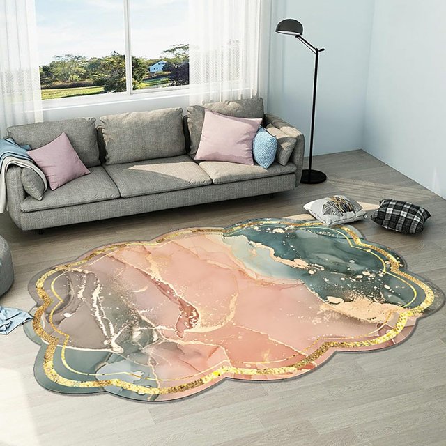 Area Rugs for Living Room Bedroom Washable Rug Modern Geometric Soft Bedside Rug Indoor Carpet