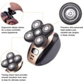 thumbnail image 3 of Replacement Heads 4D Men 1PC Replacement Shaver Head Electric Shaver 5 Cutter Spare Razor Blades Intelligent Floating Extra Head Stainless Steel Head Shaver (Color : Black), 3 of 7