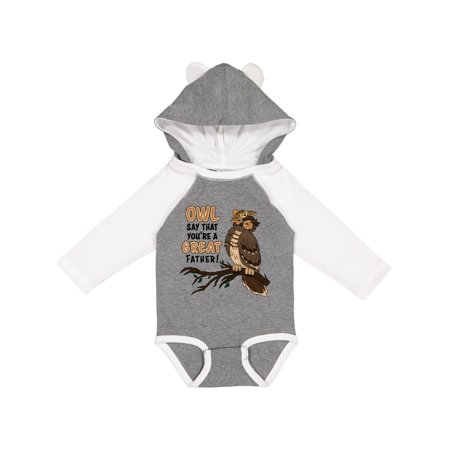 

Inktastic Owl Say That You re A Great Father-Cute Owl Family Gift Baby Boy or Baby Girl Long Sleeve Bodysuit