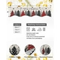 thumbnail image 6 of Red Black Grey Christmas Fireplace Mantel Scarf Table Runner, Winter Snowflake Tree Retro Beige Winter Garland Mantel Top Tablerunners Dresser Scarves Cover for Windows Party Living Room 60''x17'', 6 of 6