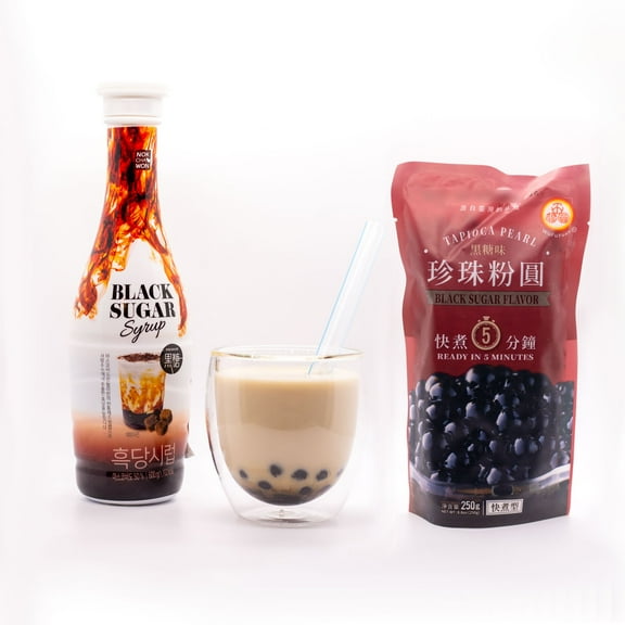 1 Pack of Classic Black Sugar Boba Drink Kit (Bottle)