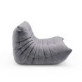 thumbnail image 6 of Suede Floor Sofa Lazy Sofa Couch Modern Fireside Chair Leisure Lounge Chair for Home Living Room, Bedroom,Office,Gray, 6 of 8