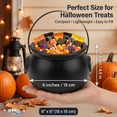 thumbnail image 2 of PMU Halloween Cauldron 6 Inch, Small Witch Plastic Cauldron Candy Bowl Black, For Halloween Decor pkg/1, 2 of 9