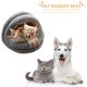 thumbnail image 3 of Casa para gatos con diseño de orejas de gato, casa para gatos con pompón, agujero para gatos, cesta de terciopelo para gatos, colchón para gatos y perros pequeños, gris M ER, 3 of 5