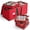 Red, variant on Magicfly Christmas Ornament Storage Box ,Holds 128 Holiday Ornaments Ball 3 inch, Adjustable Dividers, 600D Oxford ,8 Removable Trays, Zippered Closure (Red)