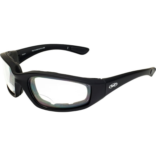 Global Vision Kickback Z Photochromic Bifocal Padded Riding Glasses Clear  to Smoke Lens ANSI Z87.1
