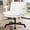 Beige, variant on FanciSpot Cross Legged Office Chair, Height Adjustable Swivel Desk Chair with Flip-Up Arms, Padded Criss Cross Chair for Home Office & Bedroom