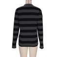 thumbnail image 5 of biudgviw Striped Shirt for Women Lightweight Long Sleeve Fall Blouses Comfy Soft Crew Neck Casual Tops Fashion Clothes, 5 of 7