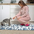 thumbnail image 3 of Blue Floral Leaf Pattern Kitchen Rugs Sets Of 2,Anti Fatigue Kitchen Mat Rugs Non Slip Washable,Decorative Kitchen Floor Mats for Kitchen,Sink,Laundry,17"x30"+17"x47", 3 of 7