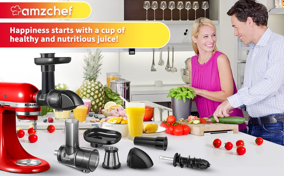 Wrea Masticating Juicer Attachment for KitchenAid Stand Mixers Kitchen  Accessories Black - Walmart.com in 2023