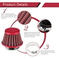 thumbnail image 4 of Air Filter with Clamp, 38mm Air Filter Intake Induction Kit for Off-road Motorcycle ATV Quad Dirt Pit Bike(Red), 4 of 5
