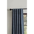 thumbnail image 2 of Martha Stewart Naples Chenille Curtain Panel Pair, Navy, Back Tab, Light Filtering, Indoor, Adult, 2 Piece Set, 37"x 84", 2 of 6