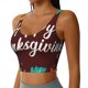 thumbnail image 2 of Balery Happy Thanksgiving Sujetadores deportivos con espalda cruzada para mujer, acolchados, sin costuras, de alto impacto, ideales para yoga, gimnasio, entrenamiento y fitness.-, 2 of 8