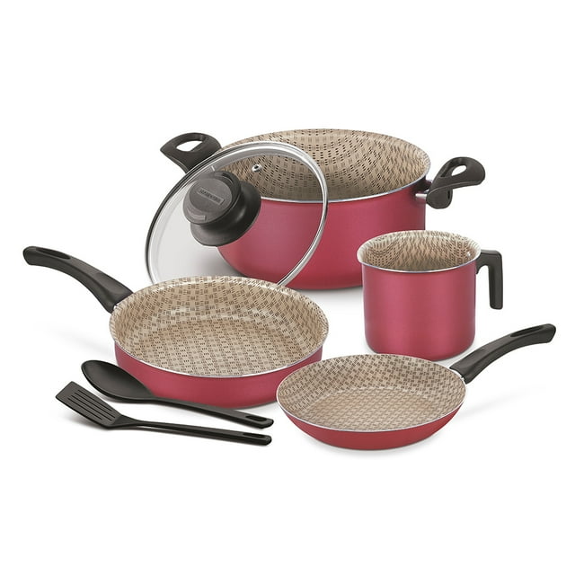 Batería de Cocina Tramontina París de 7 piezas rojo
