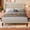 Beige, variant on Lofka Queen Size Bed Frame with Upholstered Wingback Headboard Beige Finish