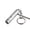 Silver, variant on Mini Metal Laser Pointer Keychain with Push Button and Key Ring for Presentations and Everyday Use Portable Design