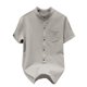 thumbnail image 2 of pstuiky camisetas de hombre, Camisa casual de manga corta para hombre, estilo bolos vintage, estilo playero cubano, con botones, para verano camisas casuales para hombre l, 2 of 4