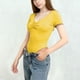 thumbnail image 5 of Camiseta deportiva informal de manga corta con cuello en V de color liso para niños, top de poliéster para niños, 5 of 5