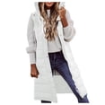thumbnail image 5 of Tiqkatyck Womens Winter Coats, Women's Long Winter Coat Vest With Hood Sleeveless Down Coat With Pockets Loose Quilted Vest Down Jacket Long Puffer Jacket Womens, Winter Jackets for Women White XXL, 5 of 6