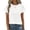 White, variant on Lumosvexa Women Short Shirt Tops Womens Casual Plain T-Shirt Crew Neck T Shirt White Size M