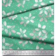 thumbnail image 2 of Soimoi Green Modal Satin Fabric Dot & Floral Print Sewing Fabric BTY 42 Inch Wide, 2 of 3