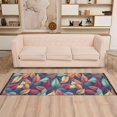 thumbnail image 2 of Yayeee Runner Rug for Bedroom 2'x6' Machine Washable Hallway Non Slip Mat, Blue Vibrant Leaves Pattern, 2 of 8
