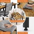 thumbnail image 4 of LinkRomat Dining Table Set for 2, Small Kitchen Table with Upholstered Chairs, Industrial Dining Set for Apartment Breakfast Nook, Walnut, 4 of 9