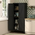 thumbnail image 2 of 65 H Pantry Cabinet, Kitchen Pantry Storage Cabinets with 2 Doors and 3 Adjustable Shelves, Tall Metal Food Storage Cupboard for Kitchen, Dining Room, Black, 2 of 7