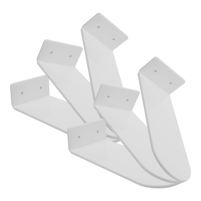 HEALEEP 6Pcs Acrylic Floating Shoe Shelves Rectangular White Transparent for Home Decoration and Shoe Display